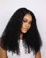 Upgraded Drawstring Dome Cap 3D Fitted Pre-Cut HD Lace Closure Wig Kinky Curly