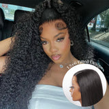 Upgraded 13x6 Fitted Cap Glueless Skin Melt Lace Front Wig Curly