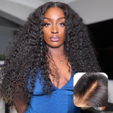 Invisible Strap 360 Skin Melt Lace Wig 2.0 Precut Lace Knot-Free Human Hair Frontal Wig Curly