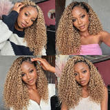 Soft Feather Crochet Braid Honey Blonde Human Hair Extensions