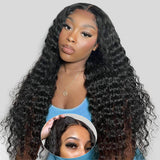 Upgraded Drawstring Dome Cap 3D Fitted Pre-Cut HD Lace Closure Wig Deep Wave