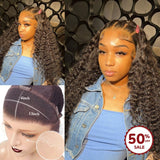 {50% Off} HD Lace 13x4 Skin Melt Lace 30" Full Frontal Deep Wave Human Hair Wig