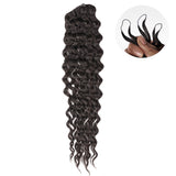 Soft Feather Crochet Braid Natural Black/Multi-Color Human Hair Extensions