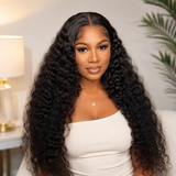 6x5 Drawstring Glueless Transparent Lace Closure Wig Loose Wave