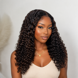 Full Lace Natural Hairline HD/Transparent Human Hair Lace Wig Highlight Burmese Curls with Coily Ends
