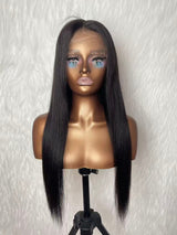 {LAST-PIECE-CLEARANCE} 13x6 Fitted Skin Melt Lace Yaki Straight Human Hair Wig
