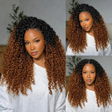 Soft Feather Crochet Braid Ombre Curly Human Hair Extensions