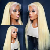 613 Blonde Full Lace Invisible Strap Preplucked Human Hair Lace Wig