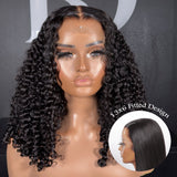 {Clearance} Glueless 13x6 Fitted Cap Ear Tap 250% Skin Melt Lace Front Wig Finger Coily Curls Bob