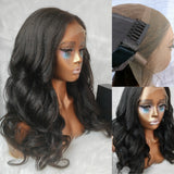Upgraded 13x6 Fitted Cap Glueless Skin Melt Lace Front Wig Yaki Wave