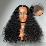 {Clearance} 13x6 Full Hair Transparent Lace Human Hair 250% Density Frontal Wig Deep Loose Wave
