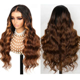 {Clearance} 360 Lace Invisible Strap 250% Human Hair Lace Wig Ombre Colored Body Wave