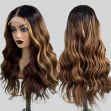 Upgraded 13x6 Fitted Cap Glueless Skin Melt Lace Front Wig Ombre Highlight