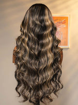 Felicia | Body Wave/Straight Balayage Highlight Preplucked Human Hair Lace Front Wig