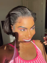 Prestyled Pixie Cut Side Part Light Yaki Natural Hairline Human Hair Lace Front Wig