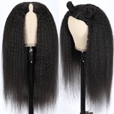 Natural Drawstring V Part Wig Glueless Human Hair Wigs Kinky Straight