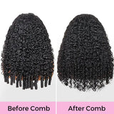 Natural Drawstring V Part Wig Glueless Human Hair Wigs Burmese Curls