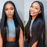 Natural Drawstring V Part Wig Glueless Human Hair Wigs Straight