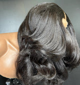 2x6 Deep Middle Part HD Skin Melt Lace Human Hair Glueless Wig Yaki Wave