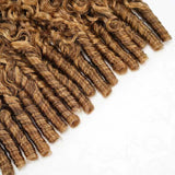 Soft Feather Crochet Braid Burmese Curls Highlight Human Hair Extensions