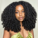 7x5 Drawstring Dome Cap 3D Fitted Pre-Cut HD Lace Closure Wig Burmese Curls with Coily End