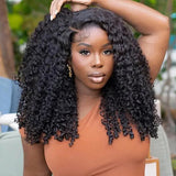 7x5 Drawstring Dome Cap 3D Fitted Pre-Cut HD Lace Closure Wig Burmese Curls with Coily End