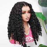 7x5 Drawstring Dome Cap 3D Fitted Pre-Cut HD Lace Closure Wig Burmese Curls with Coily End
