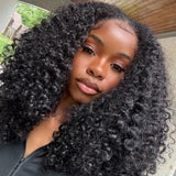 Natural Drawstring V Part Wig Glueless Human Hair Wigs Burmese Curls