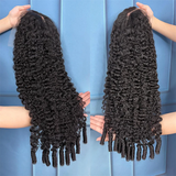 New TrueFit Drawstring 3D Fitted Pre-Cut HD Lace Closure Wig Burmese Curls Coily Ends with Vertical Straps