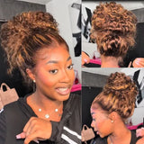 {Clearance} 360 Lace Invisible Strap 250% Human Hair Lace Wig Highlight Water Wave