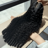 7x5 Drawstring Dome Cap 3D Fitted Pre-Cut HD Lace Closure Wig Burmese Curls with Coily End