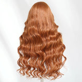 {50% Off} 13x4 Lace Front Wig Copper Brown Body Wave Human Hair Frontal Wigs