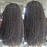 {Clearance} Glueless Air Cap Skin Melt Swiss Lace Preplucked Human Hair Closure Wigs Kinky Curly