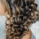 9x6/13X6 Fitted Cap Glueless Drawstring Kinky Loose Highlight Wavy Lace Wig