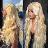 {50% Off} 13x4 Blonde 613 Human Hair Lace Front Wig | Body Wave