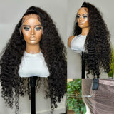 Skin Melt 360 Lace Invisible Strap 250% Human Hair Frontal Wig Loose Curls