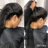 {Clearance} 360 Lace Invisible Strap 250% Human Hair Lace Wig Straight