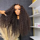 6x5 Drawstring Glueless Transparent Lace Closure Wig Deep Wave