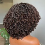 250% Density 13x4 Styled Kinky Curly Human Hair Lace Front Wig