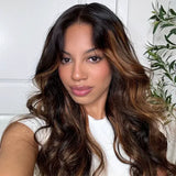 CLEARANCE 360 Lace Invisible Strap 250% Human Hair Lace Wig Ombre Highlights Wavy