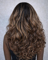 13x6 / 9x6 Fitted Cap Ombre Highlight Wavy Lace Wig