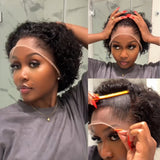 Lagos Hairline Curly Pixie Cut 13x6 M Hairline Human Hair Lace Front Wig