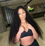 {Clearance} 360 Lace Invisible Strap 250% Human Hair Lace Wig Curly