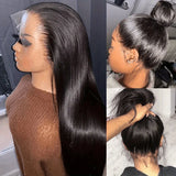 {Clearance} 370 Fitted Cap Invisible Strap Skin Melt Lace Frontal Wig | Silky Straight