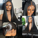 Invisible Strap 360 Skin Melt Lace Wig 2.0 Precut Lace Knot-Free Human Hair Frontal Wig Straight