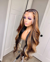 Glueless Air Cap Skin Melt Lace Preplucked Human Hair Closure Wigs Highlights