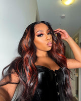 Capria | 13X6 Lace Front Ginger Higlight Virgin Human Hair Wig