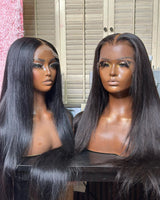 Eileen | 13X6 Deep Parting Lace Front Preplucked Virgin Human Hair Lace Wig | Silky Straight