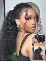 370 Fitted Cap Invisible Strap Skin Melt Lace Frontal Wig | Water Wave