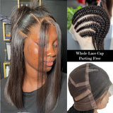 Whole Lace Cap Transparent Lace Preplucked Human Hair Bob Wig
